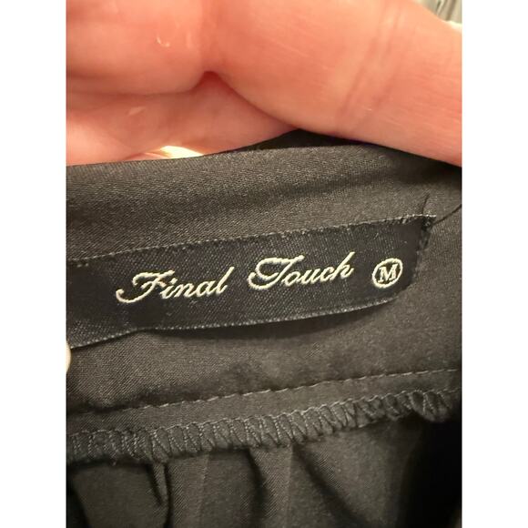 Final Touch Women's M Whimsigoth Dark Academia Flap Pocket Button Knee Skirt - Picture 4 of 5